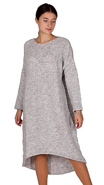 Charis Moda Strickkleid Strickleid Langarm Rundhalsausschnitt asymmetrisch günstig online kaufen