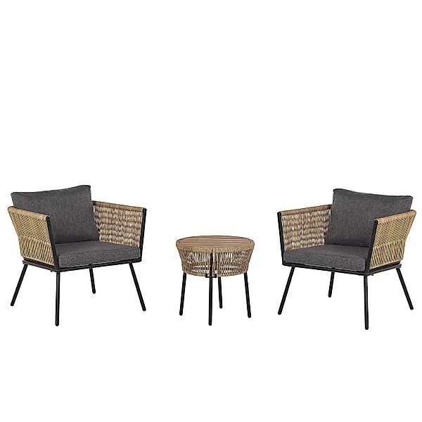 Beliani Bistro Set GARGANO Hellbraun 70x68x72 günstig online kaufen