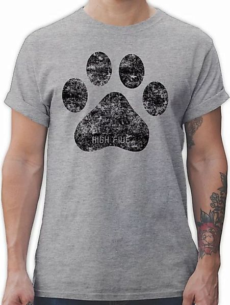 Shirtracer T-Shirt High Five Hunde Pfote Geschenk für Hundebesitzer günstig online kaufen