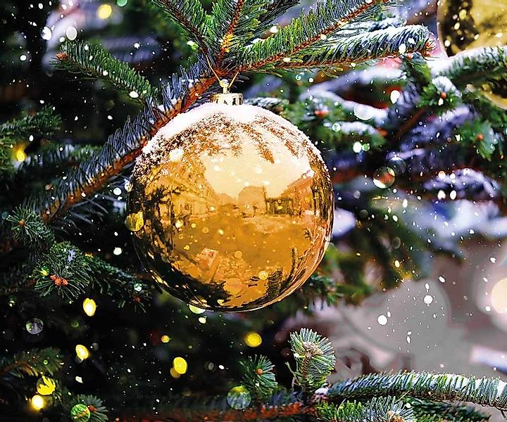 Große Weihnachtskugel 20 cm Gold Wetterfeste XL Christbaumkugel Außen und I günstig online kaufen