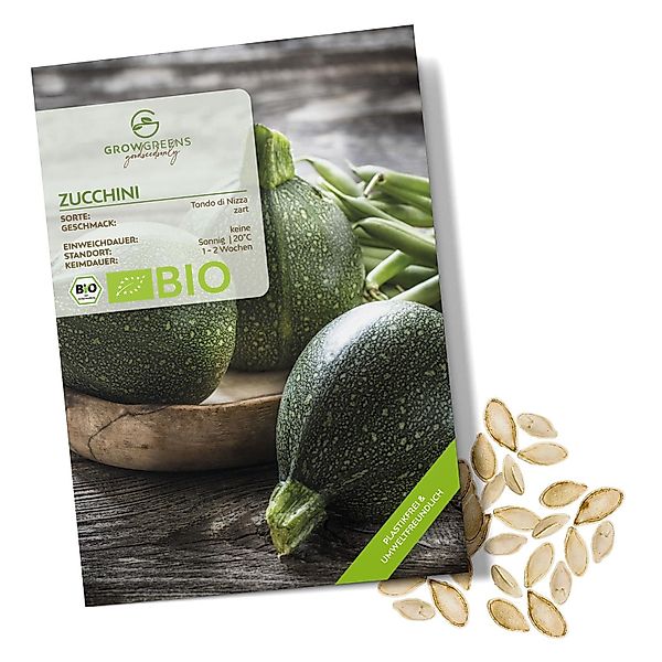 Growgreens Gemüsesamen BIO Zucchini Samen Rund günstig online kaufen