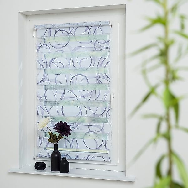 Liedeco Doppelrollo »Espiral«, Lichtschutz, ohne Bohren, freihängend günstig online kaufen