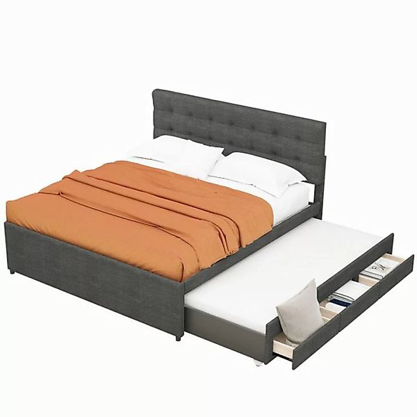 OKWISH Polsterbett Doppelbett, Familienbett, Ehebett, ausziehbares Bett 140 günstig online kaufen