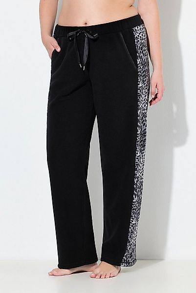 Ulla Popken Homewearhose Loungewear-Fleecehose Leomuster Elastikbund günstig online kaufen