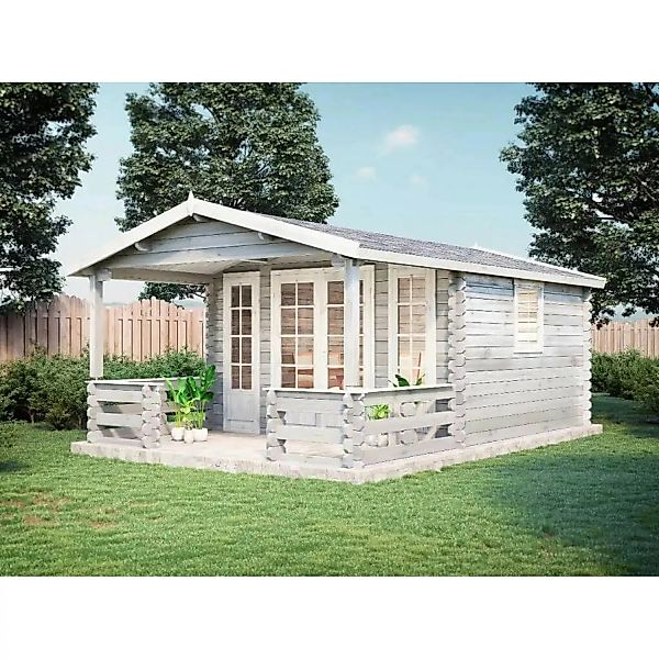 Alpholz Holz-Gartenhaus Lappland-A ISO Unbehandelt 365 cm x 548 cm günstig online kaufen