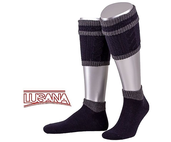 Lusana Trachtensocken 2-teiliges Loferl-Set - marine/dkl.grau günstig online kaufen
