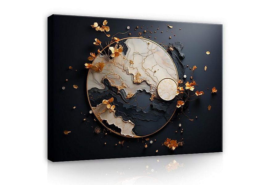 Wallarena Leinwandbild Abstrakt Gold Wandbild XXL Leinwandbilder Modern Wan günstig online kaufen