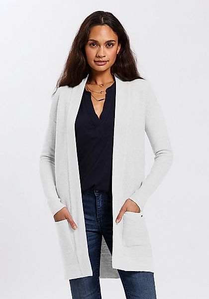TOM TAILOR Longstrickjacke aus Rippstrick mit aufgesetzten Taschen günstig online kaufen