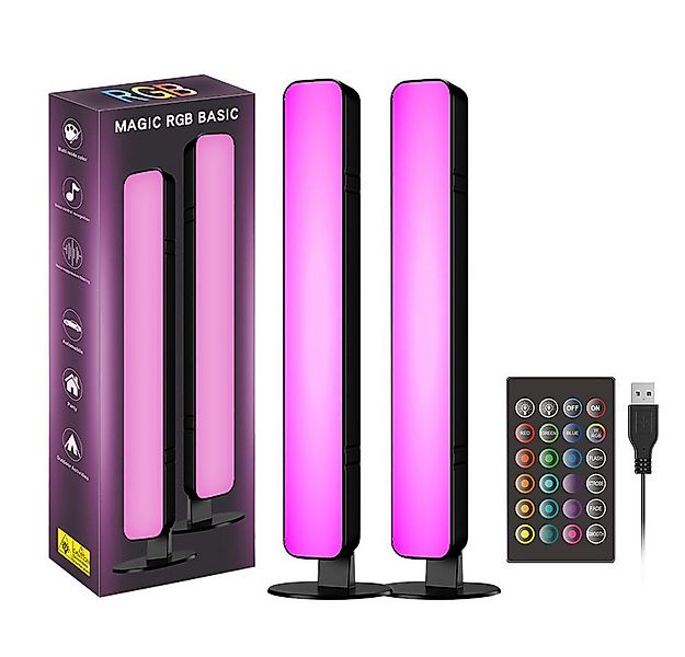 Rosnek LED Lichtleiste RGB, 16 Farben, dimmbar, Musiksyn, für Spielzimmer B günstig online kaufen