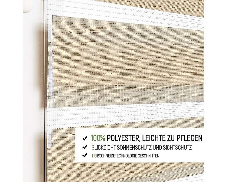 Doppelrollo Klemmfix ohne Bohre, OUBO, verdunkelnd, Fensterrollo Seitenzugr günstig online kaufen