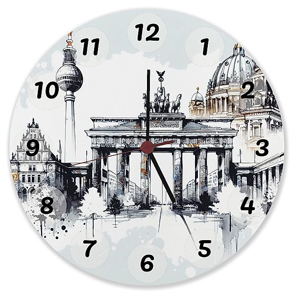 speecheese Wanduhr Skyline Berlin Wanduhr aus günstig online kaufen