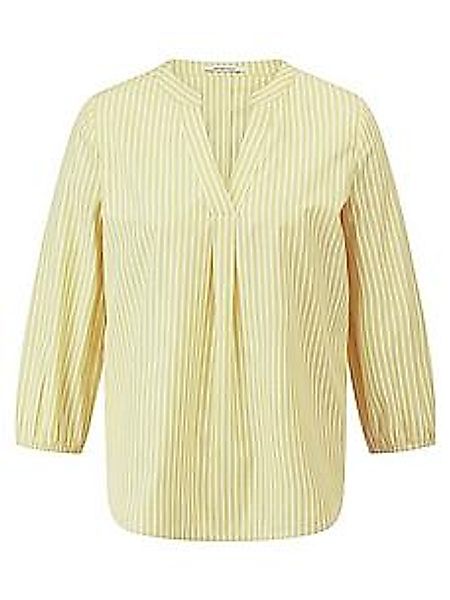 Bluse Rundhals-Ausschnitt Peter Hahn gelb günstig online kaufen