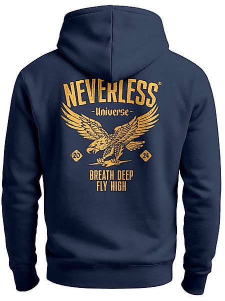 Neverless Hoodie Neverless® Hoodie Backprint Herren Adler Eagle Print Retro günstig online kaufen