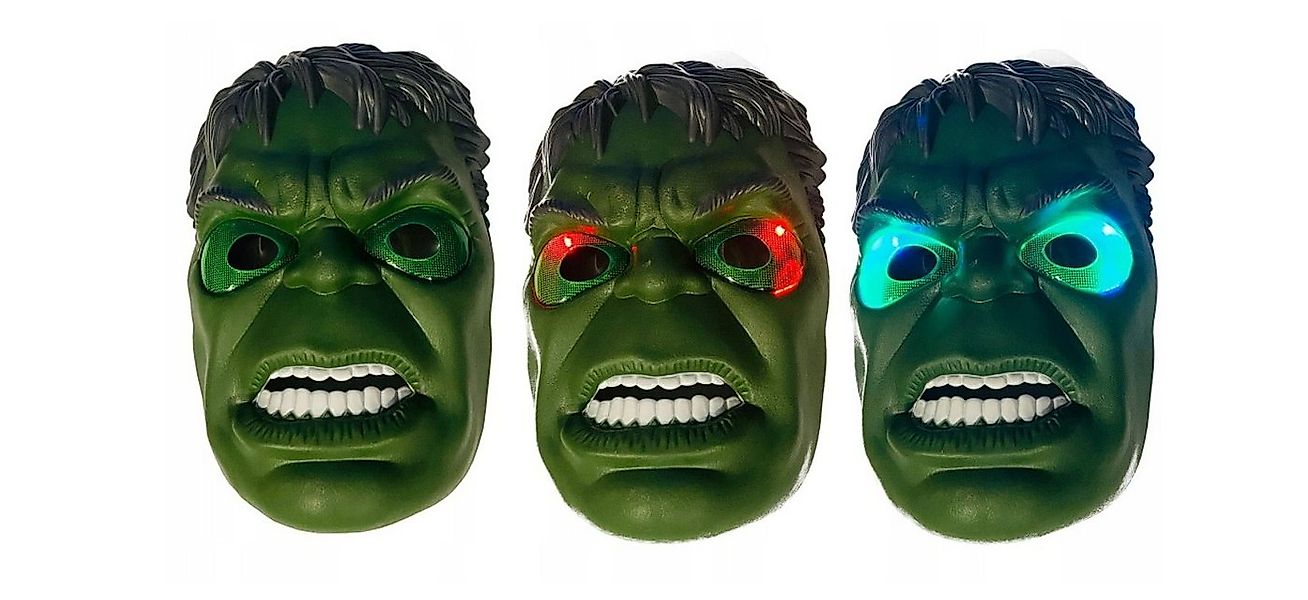 Festivalartikel Verkleidungsmaske Hulk LED Maske Avengers, Leuchtende Augen günstig online kaufen