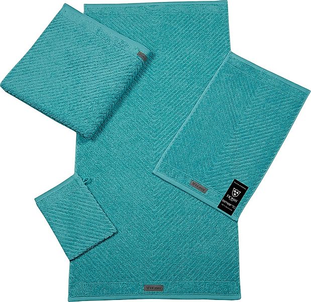 ROSS Gästehandtuch "Smart" Uni-Rippe mit Velourslabel günstig online kaufen