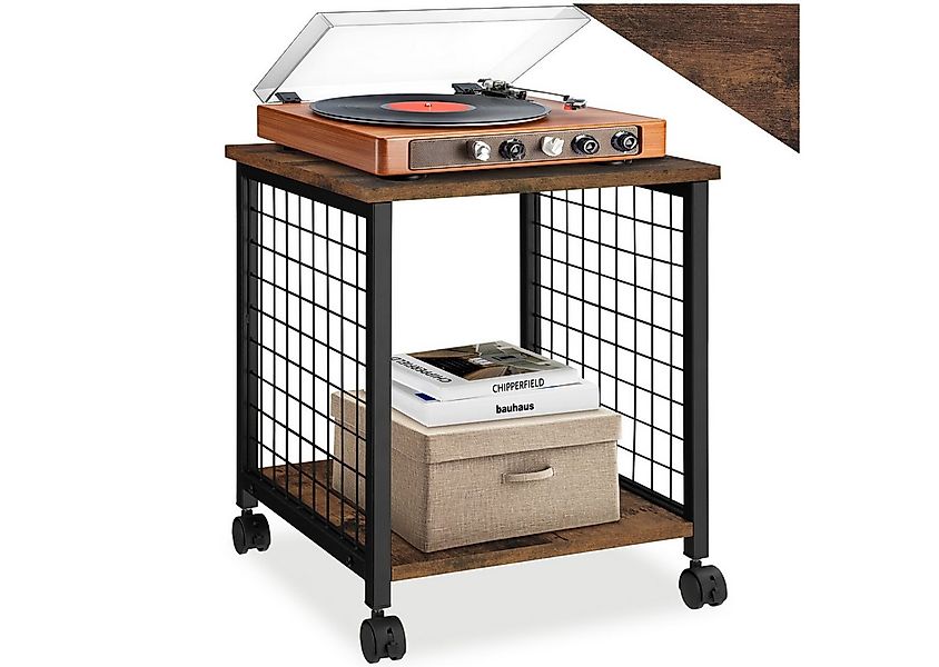 tectake Beistelltisch Gary (1-St., 1 tlg), Mobiler Beistelltisch mit zwei A günstig online kaufen