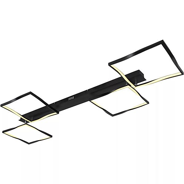 Globo LED-Deckenleuchte 1-flammig Schwarz matt 1785 x 418 x 93 mm günstig online kaufen