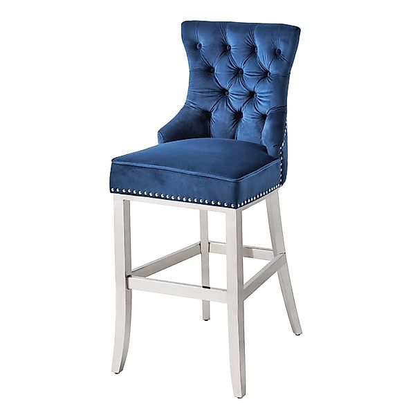 riess-ambiente Barhocker CASTLE DELUXE royalblau / günstig online kaufen