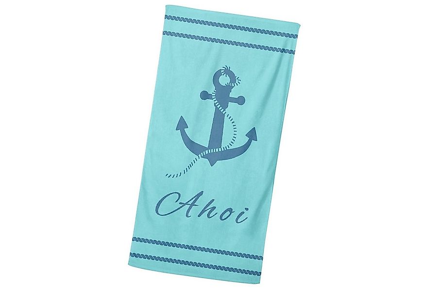 MTOnlinehandel Badetuch Ahoi Strandtuch / Strandlaken 90x180 cm, 100%, Baum günstig online kaufen