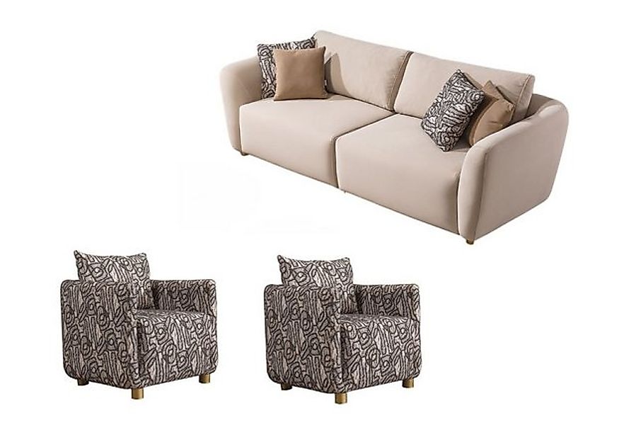 Villa Möbel Polstergarnitur Allegro, (Set, 3-tlg), mit Relax-/Bettfunktion günstig online kaufen