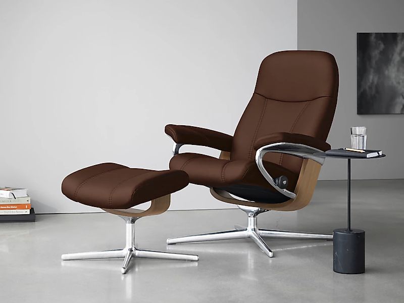 Stressless Relaxsessel "Consul" mit Cross Base, Größe S, M & L, Holzakzent günstig online kaufen