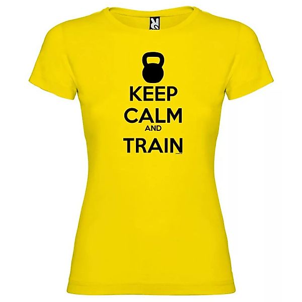 Kruskis Keep Calm And Train Kurzärmeliges T-shirt M Yellow günstig online kaufen