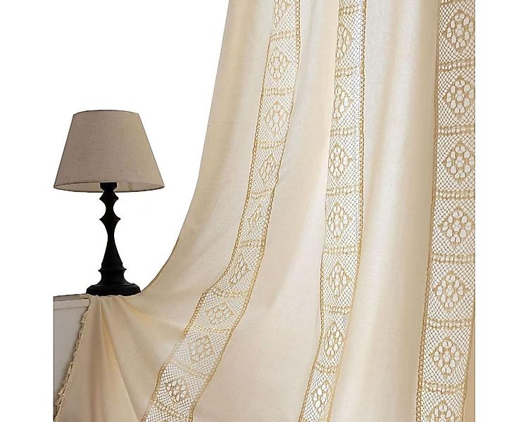 Kaket Gardine Boho-gewebter Vorhang, Vintage-Landhausstil Gardine, Baumwoll günstig online kaufen