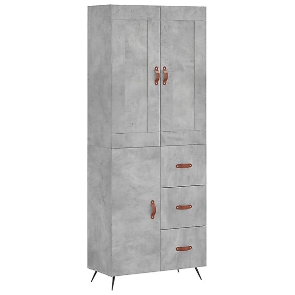 vidaXL Highboard Betongrau 69,5x34x180 cm Holzwerkstoff 3199789 günstig online kaufen