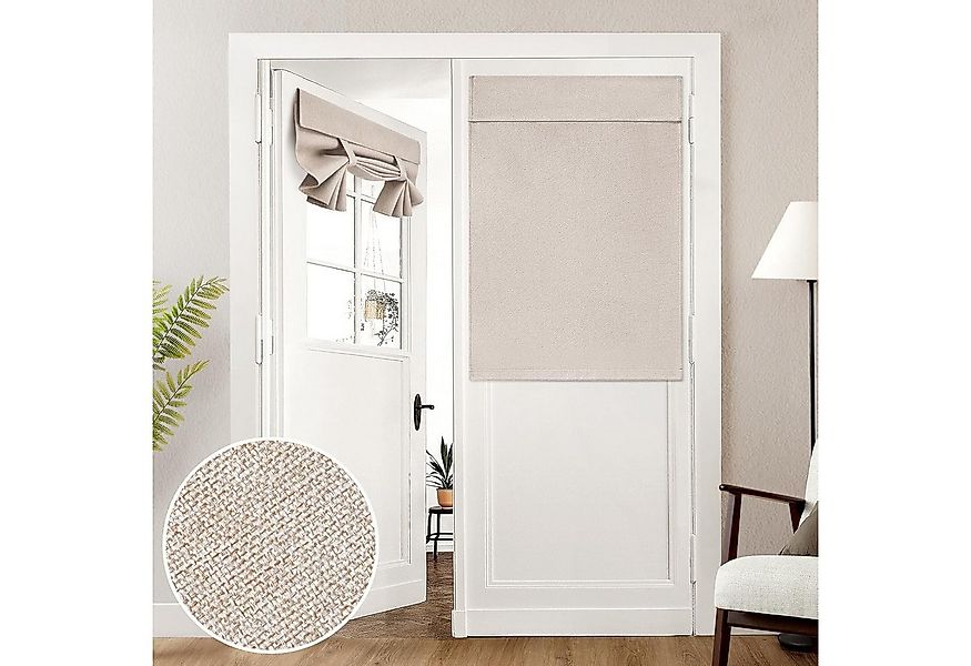 BYSURE Türvorhang Verdunkelungsgardine aus Leinen, mit Klettverschluss, ver günstig online kaufen