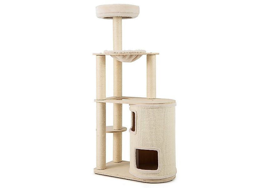 COSTWAY Kratzbaum, Katzenbaum mit Höhle & Hängematte, 151cm hoch günstig online kaufen