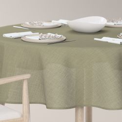 Runde Tischdecke, olivgrün, Sensual Premium (144-43) günstig online kaufen