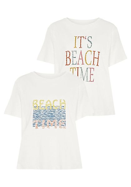 Beachtime T-Shirt (Packung, 2-tlg) mit zwei günstig online kaufen