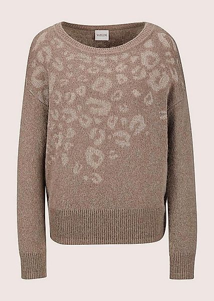 MADELEINE Strickpullover Kurzer Intarsien-Pullover mit Glanz-Effekt günstig online kaufen