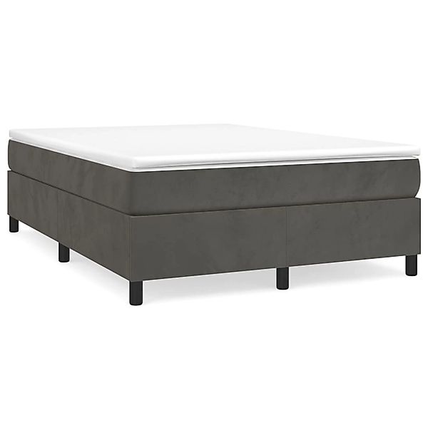 vidaXL Boxspringbett Dunkelgrau 140x200 cm Samt1393992 günstig online kaufen
