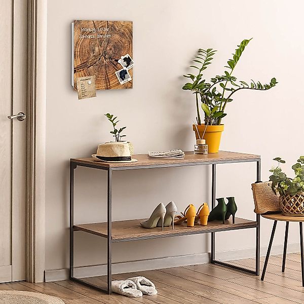 banjado Schlüsselkasten Glas Jahresringe (Stahl Gehäuse, günstig online kaufen