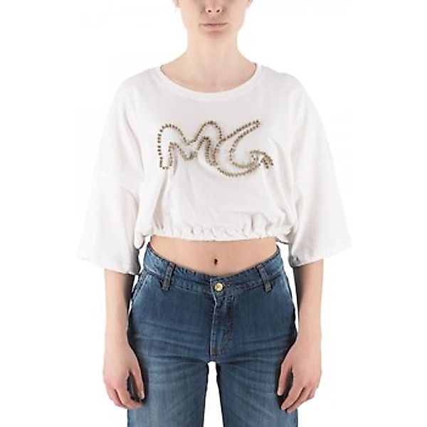 Manila Grace  T-Shirts & Poloshirts T-Shirt mit MG-Logo in Off-White günstig online kaufen