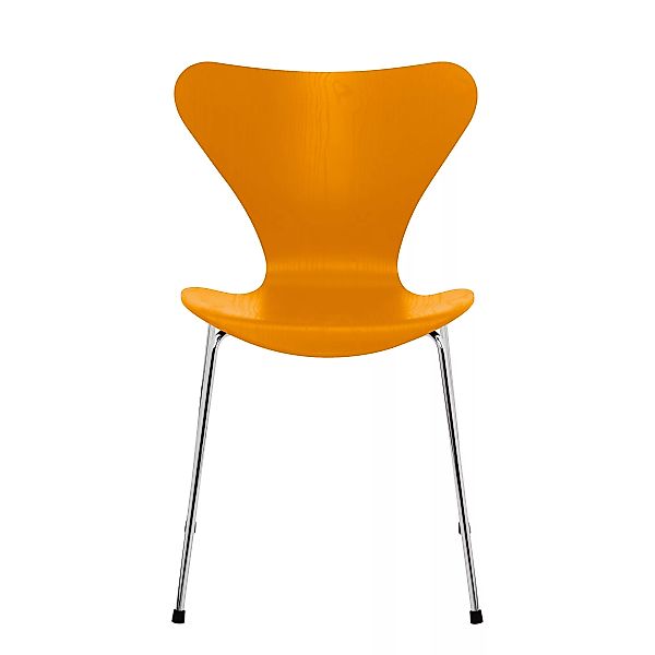 Fritz Hansen - Serie 7™ Stuhl gefärbte Esche Gestell Verchromt - verbrannte günstig online kaufen