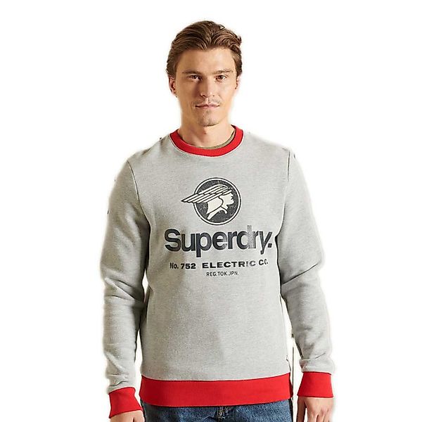 Superdry Core Logo Ac Ringer Crew Pullover M Athletic Grey Marl günstig online kaufen