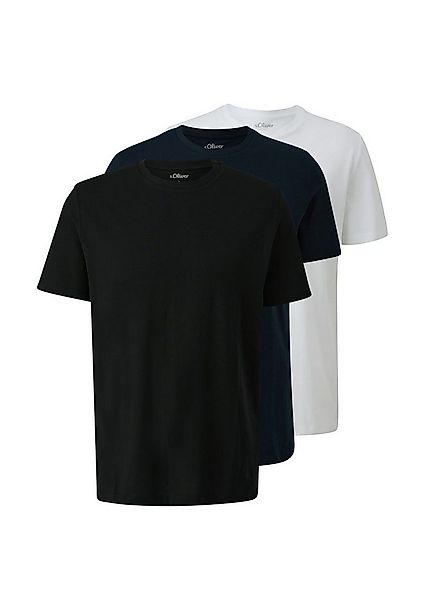 s.Oliver T-Shirt Rundhals-Ausschnitt, kurzarm, 3er Set (Set, 3-tlg., 3er Pa günstig online kaufen