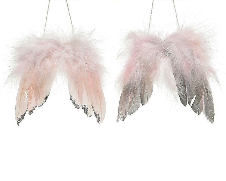Kaemingk Christbaumschmuck, Christbaumschmuck Engelsflügel aus Federn 15cm günstig online kaufen