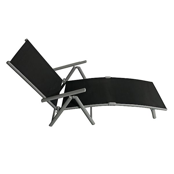 BruKa Gartenliege Sonnenliege RIO Schwarz Gartenliege günstig online kaufen