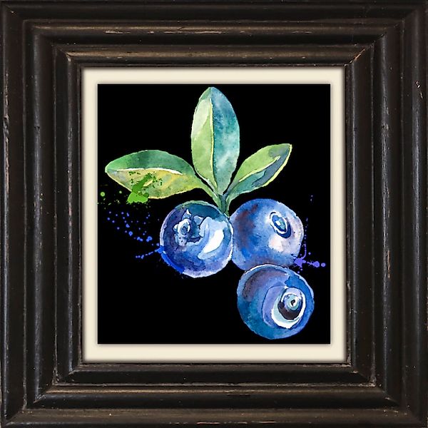 queence Leinwandbild »Heidelbeeren«, Kunst-Obst-Stillleben-Obst Bilder, Pre günstig online kaufen