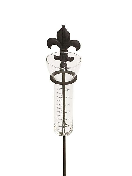 finehomegarden Gartenstecker Regenmesser mit Glas Gusseisen günstig online kaufen