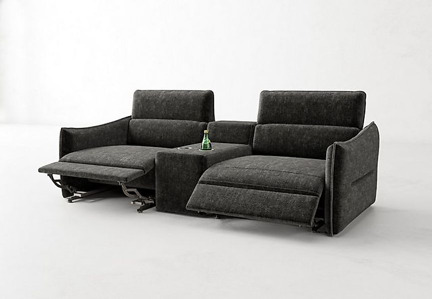 moebeloutlet.de Big-Sofa Prisma Kinosofa 2-Sitzer Grigio Antracite, Kinosof günstig online kaufen