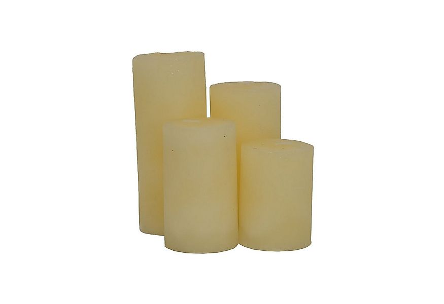 B&S Stumpenkerze Kerzen Frost 4er Set champagner günstig online kaufen