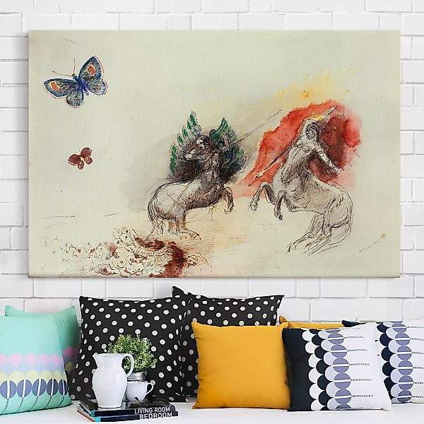 Leinwandbild Kunstdruck - Querformat Odilon Redon - Schlacht der Kentauren günstig online kaufen