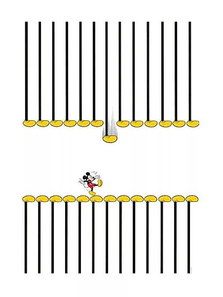 Komar Poster "Mickey Mouse Footlines", Disney, (1 St.), Kinderzimmer, Schla günstig online kaufen