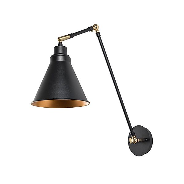 Wandleuchte Berceste 7956, schwarz/gold, Höhe 56 cm günstig online kaufen