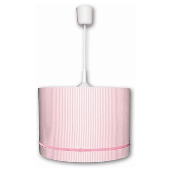 Designerpendelleuchte Streifen rosa/weiß mit Samtband 1-flg. günstig online kaufen