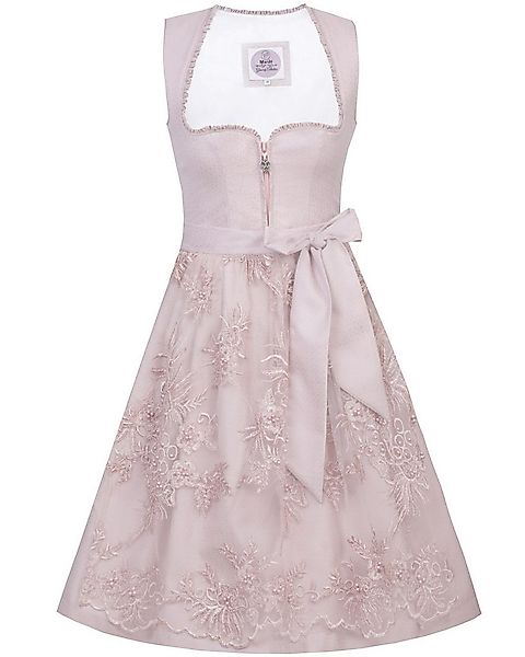 MarJo Dirndl 'Dana' mit Spitzenschürze 699165, Puderrosa 65cm günstig online kaufen